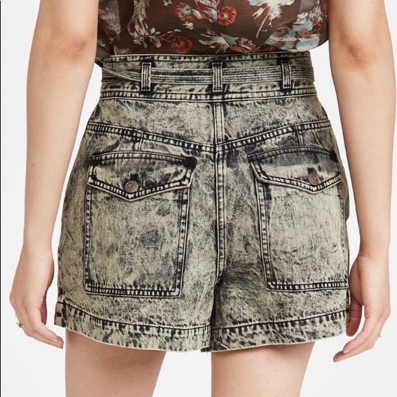 Ulla Johnson Alec Tie-Waist Short, size 12, green-lt, NWT - Picture 2 of 3